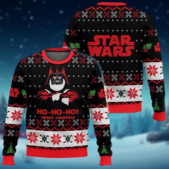 Christmas Darth Vader Ugly Sweater, Star Wars Movie Holiday Sweater, Merry Xmas Shirt, Gift For Women Men Kid, Disney Ugly Sweater