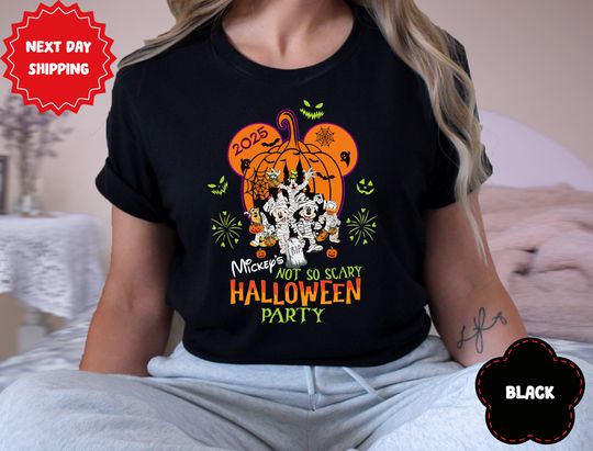 Discover Disney Halloween 2025 Shirt, 2025 Mickey Not So Scary Halloween Party shirt, Disney Halloween Party Shirt, Halloween Family Matching Shirts
