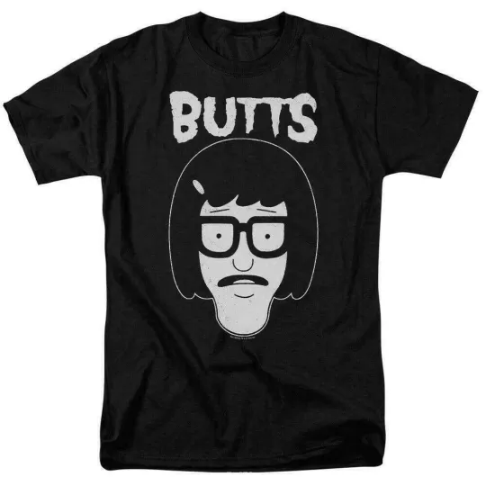 Discover Bob's Burgers Butt Friend T Shirt Mens Licensed Cartoon Merch Tina Belcher Black