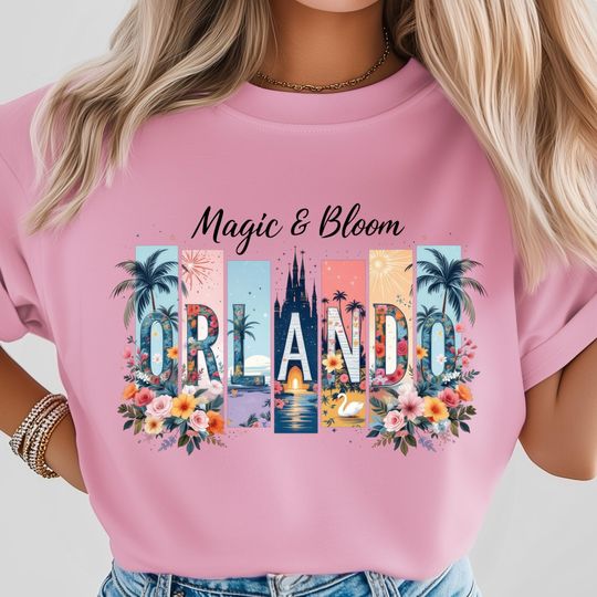Discover Orlando Magic Png, Disney Trip Shirt Design, Florida Vacation Poster, Girls Weekend Printable, Fun Travel Art