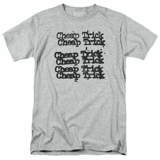 Discover Cheap Trick Cheap Trick Logo T Shirt Mens Licensed 80s Band Tee Sport Gray