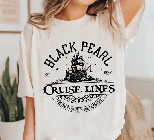 Discover Disney Pirates of the Caribbean Black Pearl Cruise Unisex Adult Kid Shirt