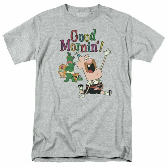 Discover Uncle Grandpa Good Morning T-Shirt Men Cartoon Licensed Gray
