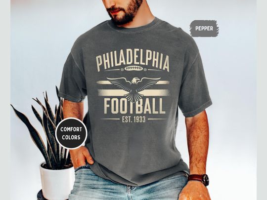 Discover Vintage Philadelphia Football T-Shirt, Vintage Game Day Tee, Sports Football Fan Gift
