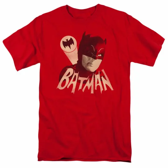 Classic Batman Bat Signal T-Shirt Men’s Licensed TV Merchandise Red