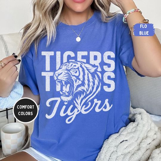 Discover Tigers Football Team T-Shirt, Vintage Game Day Tee, Sports Football Fan Gift
