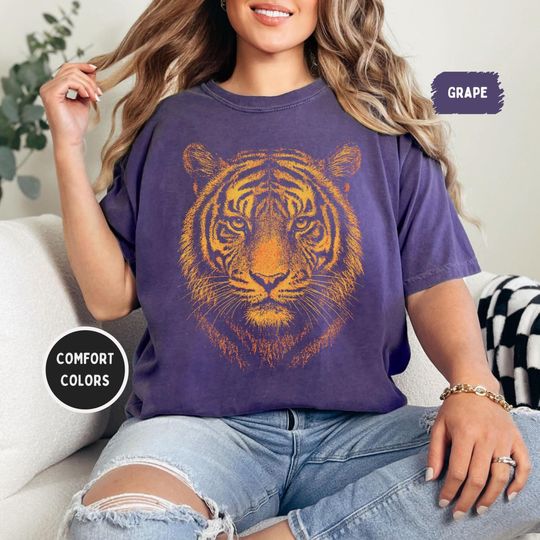 Discover Tiger T-Shirt, Vintage Game Day Tee, Sports Football Fan Gift