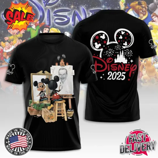 Discover Mickey Disney Family Trip 2025 3D Unisex T-Shirt