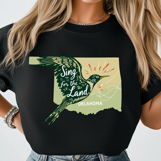 Discover Sing For The Land PNG, Oklahoma Ecofriendly Tshirts Design, Green Nature Poster Art