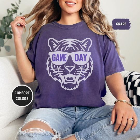 Discover Tiger T-Shirt, Vintage Game Day Tee, Sports Football Fan Gift