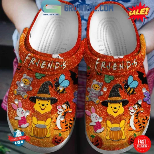 Winnie The Pooh Friends In Halloween Clogs All Sizes