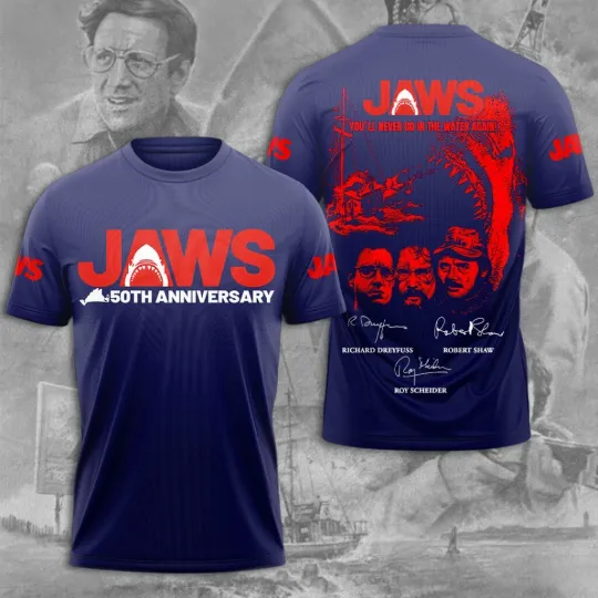 Discover Jaws 3D T-Shirt Unisex Graphic Tee for Fans
