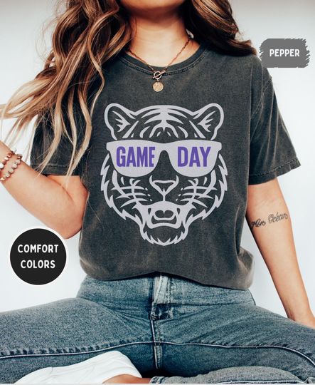 Discover Tiger Mascot T-Shirt, Vintage Game Day Tee, Sports Football Fan Gift