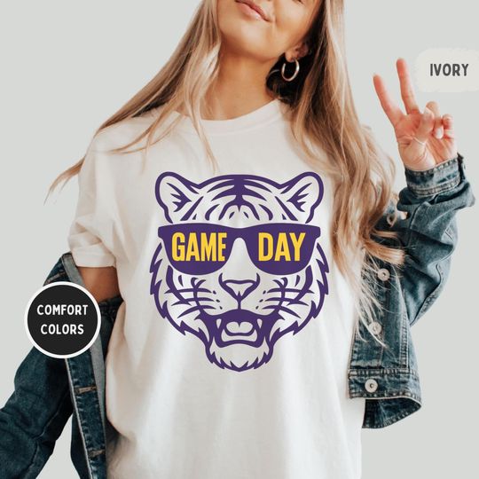 Discover Tiger Mascot T-Shirt, Vintage Game Day Tee, Sports Football Fan Gift