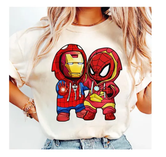 Discover Spider-man And Iron Man Cosplay Friends Unisex T-shirt Kid Shirt