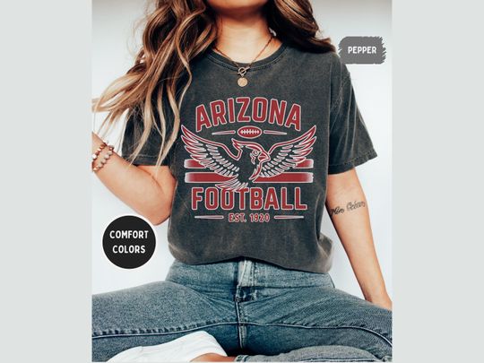 Discover Vintage Arizonna Football T-Shirt, Vintage Game Day Tee, Sports Football Fan Gift