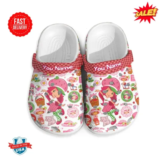 Custom Strawberry Shortcake Clogs All Sizes