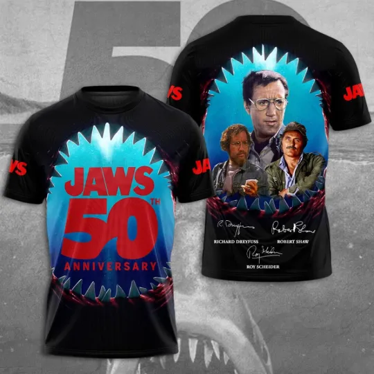 Discover Jaws 3D Unisex T-Shirt, 3D Graphic Tee