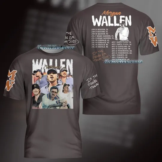 Discover Wallen Western 3D T-Shirt Unisex Graphic Tee for Fans