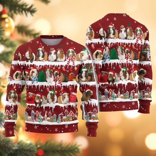 Discover Christmas Gift, Guinea Pig Christmas Sweater, Guinea Pig Ugly Sweater, Guinea Pig Sweater, Guinea Pig Xmas Sweater, Guinea Pig Shirt