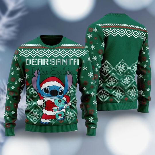 Discover Stitch Ugly Christmas Sweater Shirt, Disney Christmas Sweater, Stitch Christmas Shirt, Christmas Sweater Funny, Christmas Gift Idea