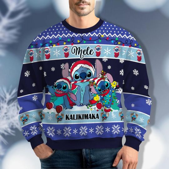 Discover Christmas Stitch Sweater Shirt, Disney Stitch Ugly Sweater, Stitch Christmas Shirt, Christmas Shirts For Women, Christmas Mickey Shirt