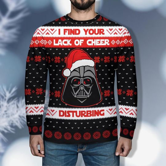 Discover Darth Vader Christmas Sweater, Star Wars Christmas Ugly Sweater, Family Sweater, Disney Christmas Sweater, Kids Christmas Sweater