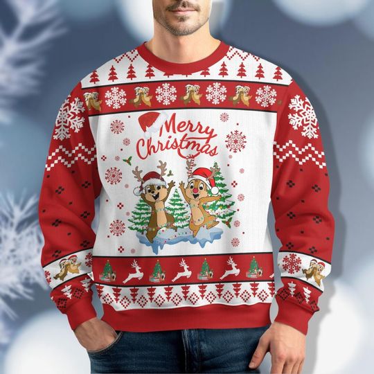 Discover Chip And Dale Christmas Sweater, Double Trouble Christmas Sweater, Kids Ugly Sweater, Disney Christmas, Mickey Very Merry Christmas