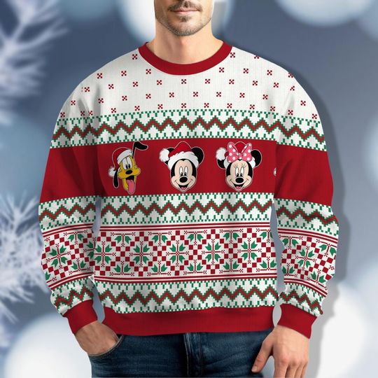 Mickey and Friends Christmas Ugly Sweater, Family Christmas, Disney Holiday Sweater, Kids Disney Christmas Sweater, Mickey Very Merry