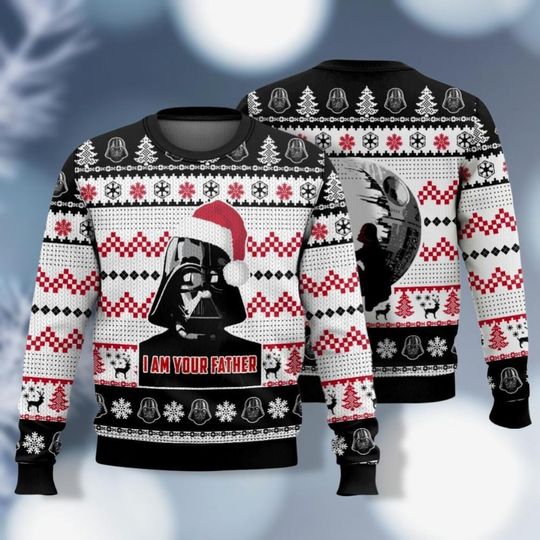 Discover Disney Star Wars Christmas Sweater, Darth Vader Ugly Sweater Shirt, Darth Vader I Am Your Father, Unisex Adult Sweater, Kids Christmas
