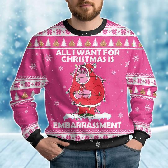 Christmas Disney Embarrassment Ugly Sweater, Inside Out 2 Xmas Sweater, Disney Feelings Holiday Sweater, Christmas Lights Party Gift