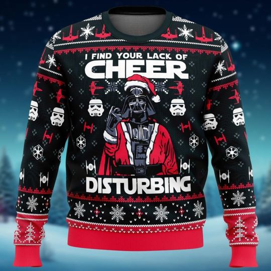 Discover Santa Darth Vader Christmas Sweater, Star Wars Holiday Sweater, Disney Family Trip, Holiday Xmas Party Gift, Darth Vader Quotes
