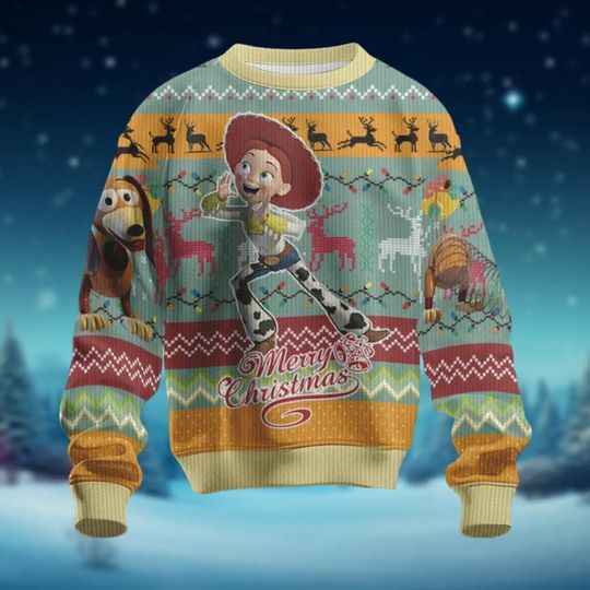Discover Christmas Disney Toy Story Ugly Sweater, Jessie Holiday Sweater, Slinky Dog Xmas Sweater, Magic Kingdom Shirt, Christmas Party Gift