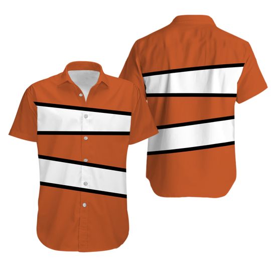 Marlin Finding Nemo Button Shirt, Men Shorts, Marlin Costume Shirt