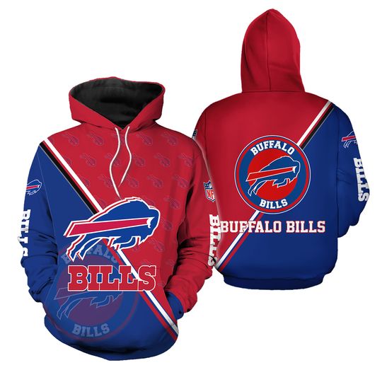 Men Buffalo Bills Football Lightweight 3D Hoodie
