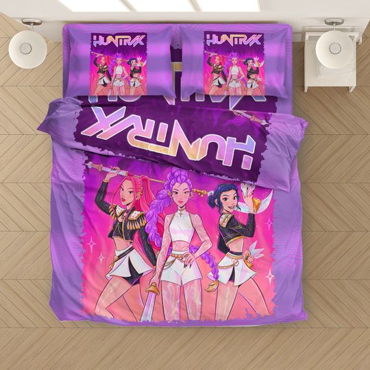 KPOP Demon Hunters 3-Piece Bedding Set- Huntrix