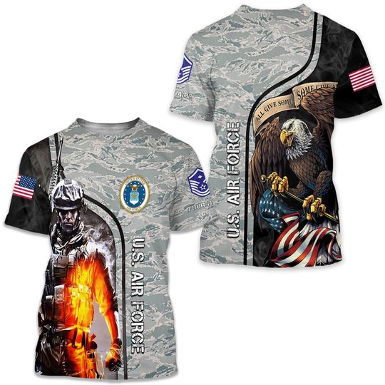 Customized U.S Air Force Veteran Military All Over Printed 3D shirt