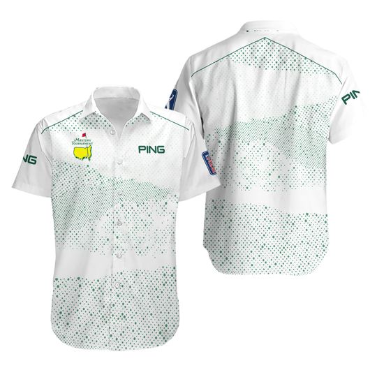 Golf Stye Classic White Mix Green Masters Tournament Ping Hawaiian Shirt