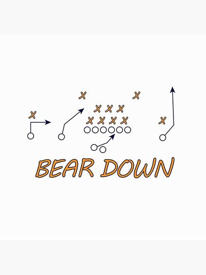 Chicago Bears Playbook - Bear Down Pillow