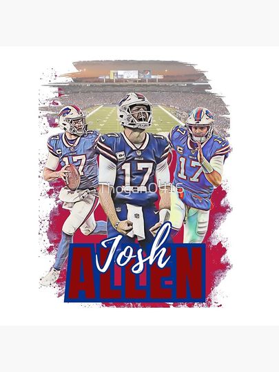Josh Allen Fan Art Pillow