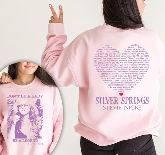 Don't Be A Lady Be A Legend Sweatshirt, Vintage Stevie Nicks Sweatshirt, Gift For Woman and Man, Vintage Stevie Sweatshirt, 80s Music Shirt