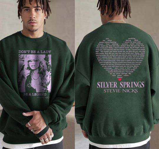 Don't Be A Lady Be A Legend Sweatshirt, Vintage Stevie Nicks Sweatshirt, Gift For Woman and Man, Vintage Stevie Sweatshirt, 80s Music Shirt