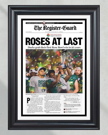 2012 Oreg ducks Rose Bowl Victory 'Roses at Last' (No Framed) Poster