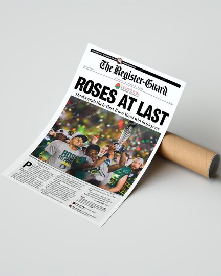2012 Oreg ducks Rose Bowl Victory 'Roses at Last' (No Framed) Poster