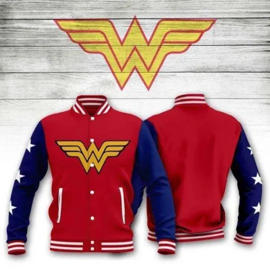 Wonder Woman Dc Comics Baseball Jacket