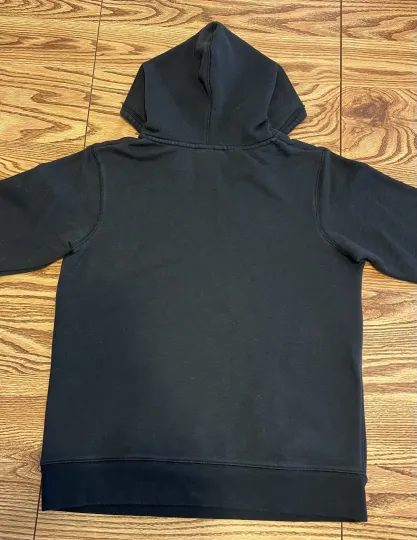 Disney Parks Womens L Hoodie Minnie Mouse 3-D Graphic Black Pullover Sweatshirt