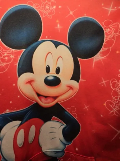 Mickey Mouse Pull Over 3D HOODIE  All Over Print Unisex Size Small.  MSRP  $50
