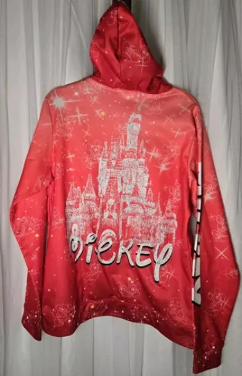 Mickey Mouse Pull Over 3D HOODIE  All Over Print Unisex Size Small.  MSRP  $50