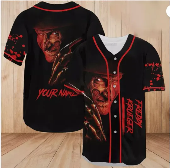 Personalized Freddy Krueger Nightmare Baseball Jersey Shirt