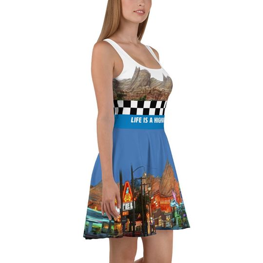 Asphalt Adventure: 'Highway Life' Skater Dress
